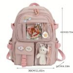 Cute Transparent Pocket Backpack Waterproof with Plush Toy - - Image 3