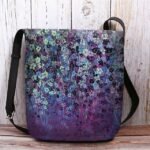 Women's Artistic Floral Print Crossbody Bag - Vibrant - Image 9