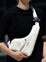 Men's Brown Faux Leather Crossbody Sling Bag – Vintage - Image 13