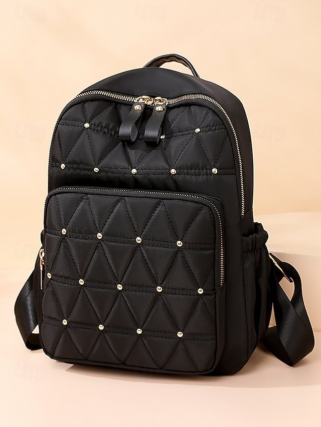 dnmtjr1751887466118 Women's Quilted Waterproof Nylon Backpack – Lightweight - Image 1