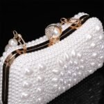 Elegant Pearl Clutch Bag – Luxury White Beaded Evening Purse - Image 6