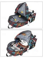 Kids' Galaxy Print Waterproof School Backpack with USB - Image 8