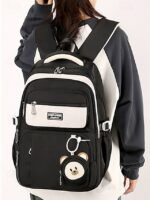 Teen Waterproof Backpack with Trolley Sleeve – Multi-Pocket - Image 12