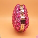 Women's Heart-Shaped Evening Clutch - Elegant Blue - Image 7