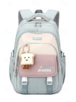 Teen Large Capacity Waterproof Backpack with Cute Toast Pendant - Image 16