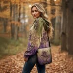 Women's Velvety Polyester Shoulder Bag, Featuring Life Tree - Image 2