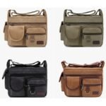 Men's Multi-Pocket Canvas Crossbody Messenger Bag – - Image 2
