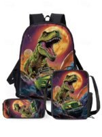 Kids' 3-Piece Dinosaur Backpack Set with Lunch Bag and - Image 18