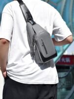 Men's Waterproof Oxford Cloth Sling Bag with USB Charging - Image 5