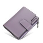 Women's Purple Faux Leather Bifold Wallet – Stylish - Image 8