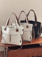 Women's Large - Capacity Canvas Tote Bag, Casual Style, - Image 8