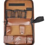 Portable Golf Accessories Organizer – Leather Travel Case with