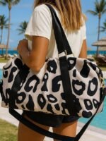 Women's Waterproof Leopard Print Travel Duffel Bag – - Image 4