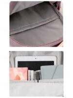 Teen Waterproof Backpack with Trolley Sleeve – Multi-Pocket - Image 7