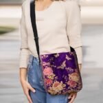 Vintage Floral Crossbody Bag with Butterfly Print, Lightweight - Image 9