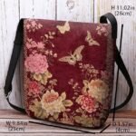Vintage Floral Crossbody Bag with Butterfly Print, Lightweight - Image 3