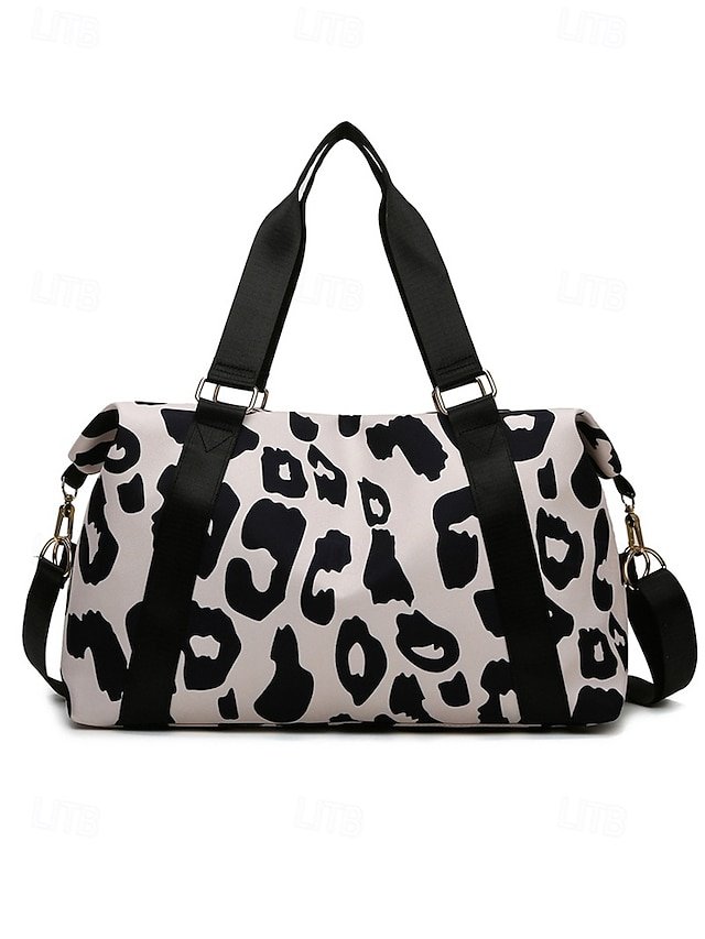 uziqqj1753440094517 Women's Waterproof Leopard Print Travel Duffel Bag – - Image 1