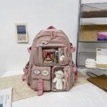 Cute Transparent Pocket Backpack Waterproof with Plush Toy - - Image 4