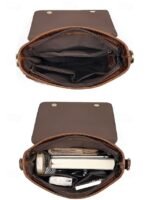 Men's Luxury Crocodile Embossed Leather Satchel - - Image 8