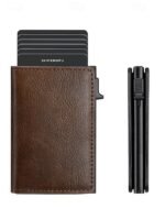 Men's RFID Blocking Carbon Fiber Pattern Wallet, Faux