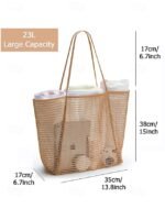 Women's Tote Shoulder Bags Mesh Shopping Casual Daily Beach - Image 10