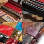 Women's Genuine Leather Patchwork Wallet, Large Capacity - Image 2