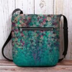 Women's Artistic Floral Print Crossbody Bag - Vibrant - Image 7