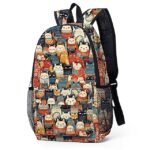 Women's Backpack Large Capacity Cat Animal Print Backpack - Image 14