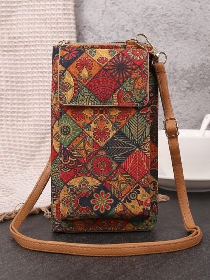 Women's Vintage Boho Phone Crossbody Bag with Adjustable