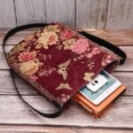 Vintage Floral Crossbody Bag with Butterfly Print, Lightweight - Image 4