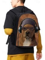 Boys 3-piece Cool Dog Headphones Printed Backpack Set - Stylish - Image 2
