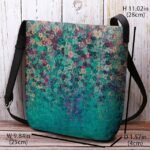 Women's Artistic Floral Print Crossbody Bag - Vibrant - Image 3
